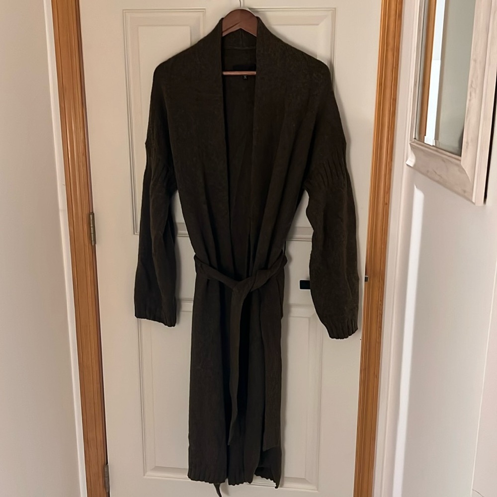 Nili Lotan long cardigan sweater with tie